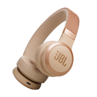 JBL Live 670NC - Sandstone - Wireless On-Ear Headphones with True Adaptive Noise Cancelling - Hero